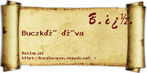 Buczkó Éva névjegykártya