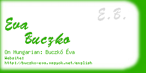 eva buczko business card